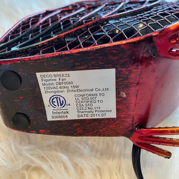 Deco Breeze Cardinal Bird Fan - Picture 4 of 4